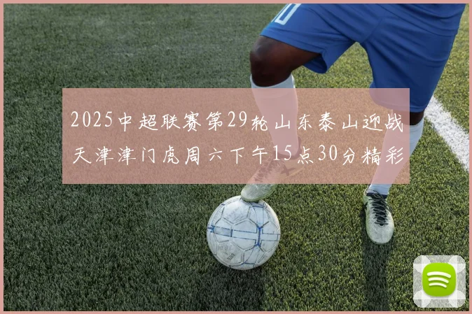 2025中超联赛第29轮山东泰山迎战天津津门虎周六下午15点30分精彩开战